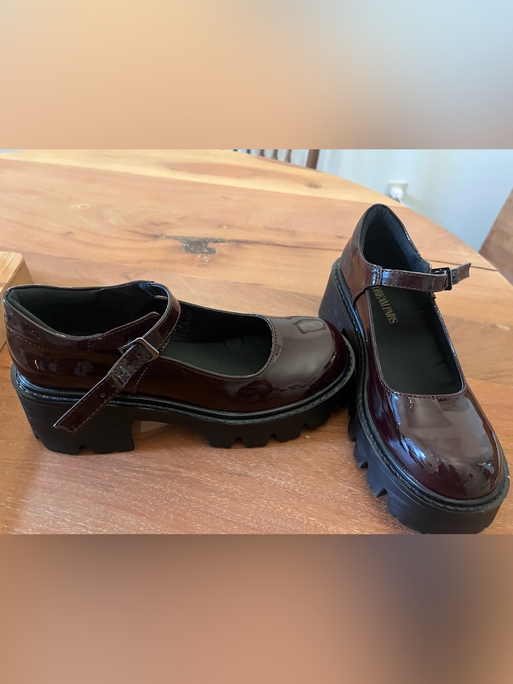 Burgundy chunky Mary Jane’s